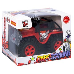 Пласт. джип- перевёртыш 4WD на батарейках, Bondibon "Парк Техники", ВОХ 11х8х8,5 см, цвет красный, арт.M11-D.
