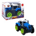 Пласт. трактор-перевёртыш 4WD на батарейках, Bondibon "Парк Техники", ВОХ 11х8х8,5 см, цвет синий, арт.M31-1.