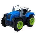Пласт. трактор-перевёртыш 4WD на батарейках, Bondibon "Парк Техники", ВОХ 11х8х8,5 см, цвет синий, арт.M31-1.