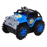 Пласт. джип-перевёртыш 4WD на батарейках, Bondibon "Парк Техники", ВОХ 11х8х8,5 см,  цвет синий, арт.M11-D.