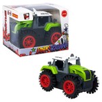 Пласт. трактор-перевёртыш 4WD на батарейках, Bondibon "Парк Техники", ВОХ 11х8х8,5 см, цвет зелёный, арт.M31-1.