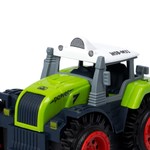 Пласт. трактор-перевёртыш 4WD на батарейках, Bondibon "Парк Техники", ВОХ 11х8х8,5 см, цвет зелёный, арт.M31-1.
