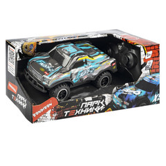 Упр. радио маш. M1:24, Bondibon "Парк Техники", BOX 23,5х13,5х12,5 см, 4-CH R/C, LED-подсветка, джип внедорожник, синий.