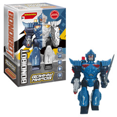 Робот ВОИНЫ МИРОВ, BONDIBOT Bondibon , свет, звук,  движение, смена лица, ВOX 29,5х18,8х8см, цвет синий.