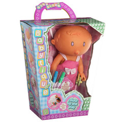 Кукла 30см в компл. с фломастерами "Разукрась и играй!", 2 вида, BOX,арт.20106