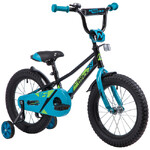 Велосипед NOVATRACK 16", VALIANT, черный, полная защита цепи, тормоз нож, короткие крылья, нет багаж