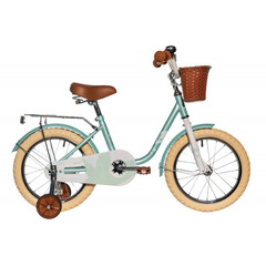 Велосипед NOVATRACK 16" MAPLE, светло бирюзовый, полная защита цепи,тормоз нож.,крылья, багажник, пе