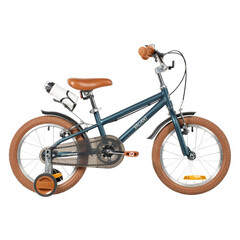 Велосипед NOVATRACK 16" VALIANT, сталь, тёмно-зелёный, полная защита цепи, ручной передний и задний