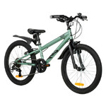 Велосипед NOVATRACK 20" RACER зелёный,  стальная рама, 6 скор., Microshift MS21/Microshift TS38, V-