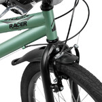 Велосипед NOVATRACK 20" RACER зелёный,  стальная рама, 6 скор., Microshift MS21/Microshift TS38, V-