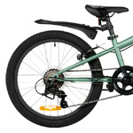 Велосипед NOVATRACK 20" RACER зелёный,  стальная рама, 6 скор., Microshift MS21/Microshift TS38, V-
