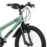 Велосипед NOVATRACK 20" RACER зелёный,  стальная рама, 6 скор., Microshift MS21/Microshift TS38, V-