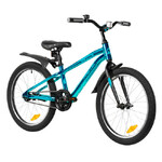 Велосипед NOVATRACK 20", PRIME AB, алюм., синий металлик,  ножной тормоз , короткие крылья
