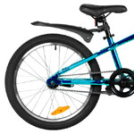 Велосипед NOVATRACK 20", PRIME AB, алюм., синий металлик,  ножной тормоз , короткие крылья