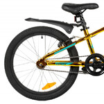 Велосипед NOVATRACK 20", PRIME ABV, алюм., золотой металлик,   тормоз V-brake, короткие крылья