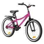 Велосипед NOVATRACK 20" KATRINA алюм., розовый металлик, ножной тормоз, короткие крылья