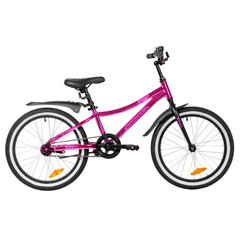 Велосипед NOVATRACK 20" KATRINA алюм., розовый металлик, ножной тормоз, короткие крылья