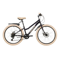 Велосипед NOVATRACK 24" JENNY сталь 12'', тёмно-фиолетовый, 6 скор. TY21/TS-38/SG-6S, диск.торм STG