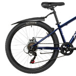 Велосипед NOVATRACK 24" BATTLER сталь 12'', тёмно-синий, 6 скор.TZ500/TS-38/SG-6S, диск.торм STG