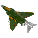 Игр. пласт. на бат. военный самолёт, PVC 22x11x42 см, 2 вида, арт. KY80306-2.