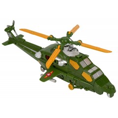 Игр. пласт. на бат. военный вертолёт, PVC 16x14x42 см, 2 вида, арт. KY80306-4.