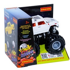Инерц.пласт. джип 4WD со светящ. в темноте корпусом, Bondibon "Парк Техники", цвет белый, ВОХ 14х11х12 см, арт. M1234-2.