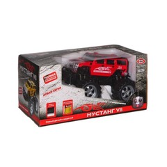Упр. радио маш. Play Smart BOX 36х20х18 см, джип Мустанг V8, чёрный, арт. 9009.
